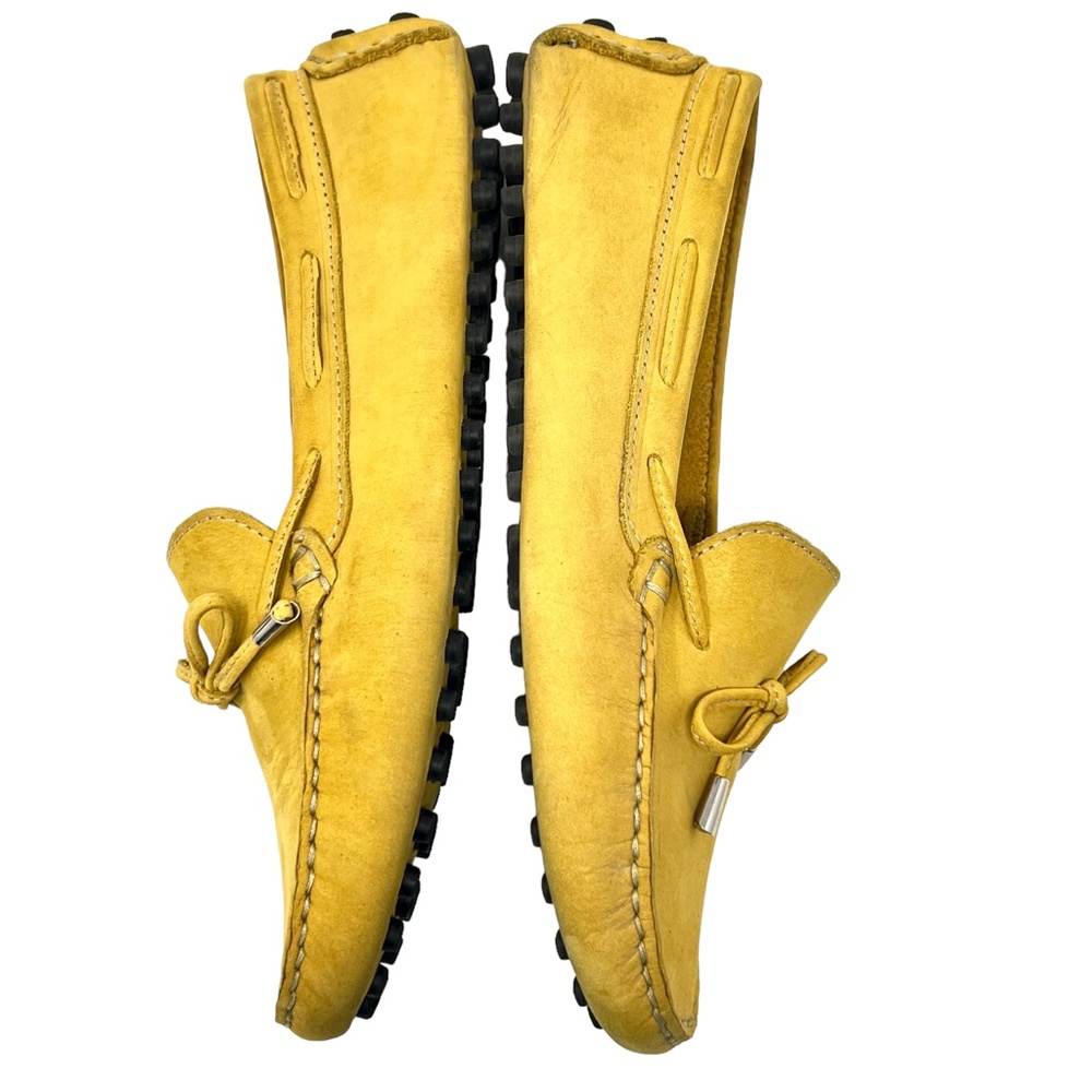 Mercanti Fiorentini women's Gold Leather Moc Driving Loafers size 10B - Picture 5 of 10